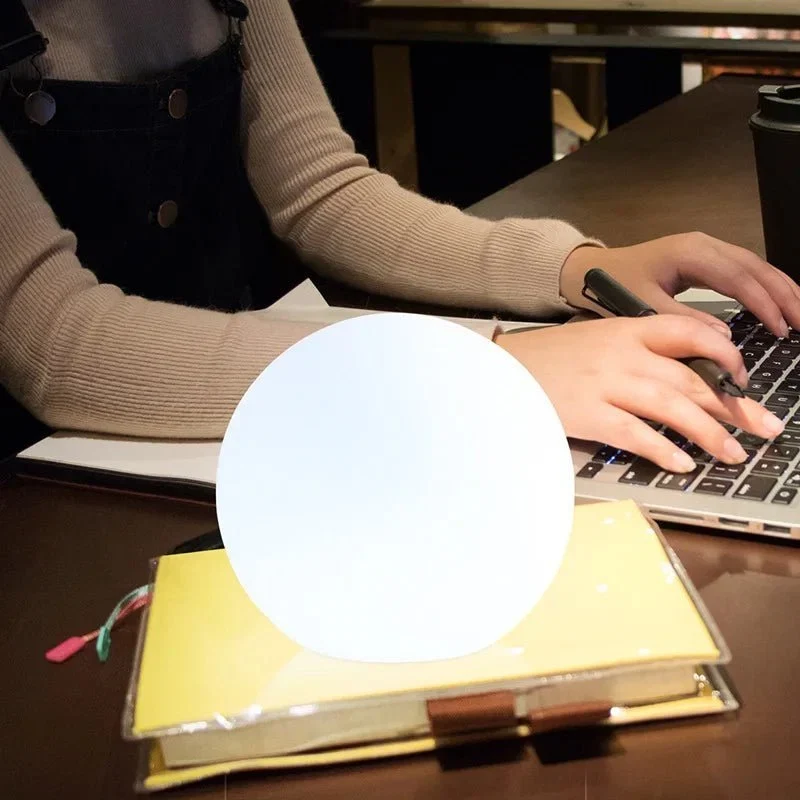 Draadloze LED Bollamp met Afstandsbediening 16 Kleuren Oplaadbaar USB Sfeerlamp Tafellamp Nachtlamp Sfeer | Sansoti
