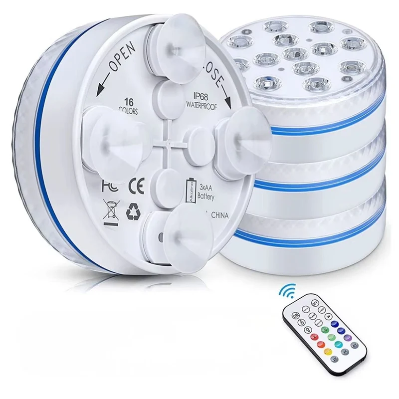 Onderwaterlamp LED Zwembad RGB met Afstandsbediening 13 Kleuren Waterdicht IP68 Decoratieverlichting | Sansoti