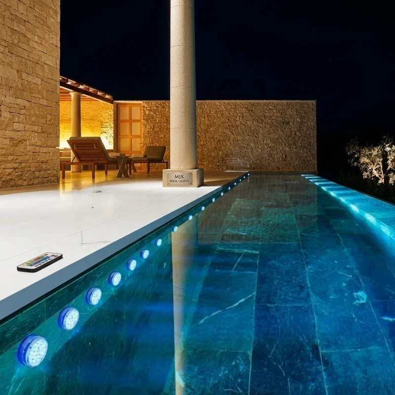 Onderwaterlamp LED Zwembad RGB met Afstandsbediening 13 Kleuren Waterdicht IP68 Decoratieverlichting | Sansoti