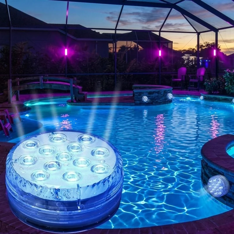Onderwaterlamp LED Zwembad RGB met Afstandsbediening 13 Kleuren Waterdicht IP68 Decoratieverlichting | Sansoti