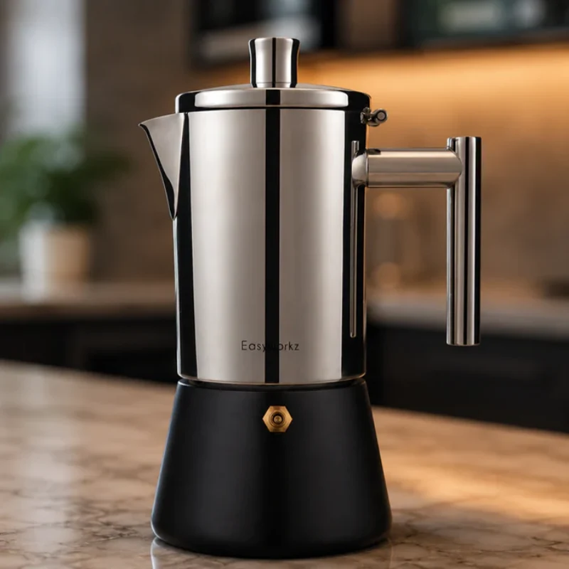 Roestvrijstalen Espresso Koffiemaker 200ml-500ml Inductie Gas Elektrisch Moka Pot Italiaans Koffie Percolator | Sansoti