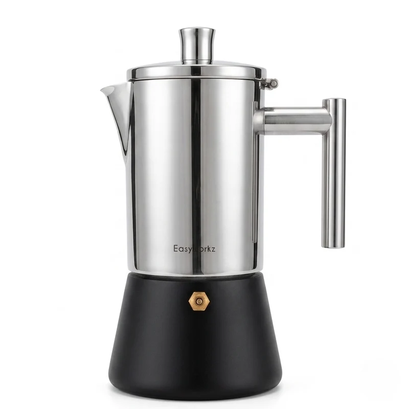 Roestvrijstalen Espresso Koffiemaker 200ml-500ml Inductie Gas Elektrisch Moka Pot Italiaans Koffie Percolator | Sansoti