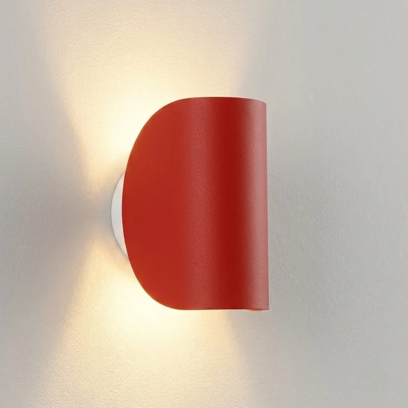 Aluminium Wandlamp Draaibaar Boven Beneden LED G4 Fitting Zwart Wit Rood Navy Moderne Wandverlichting | Sansoti