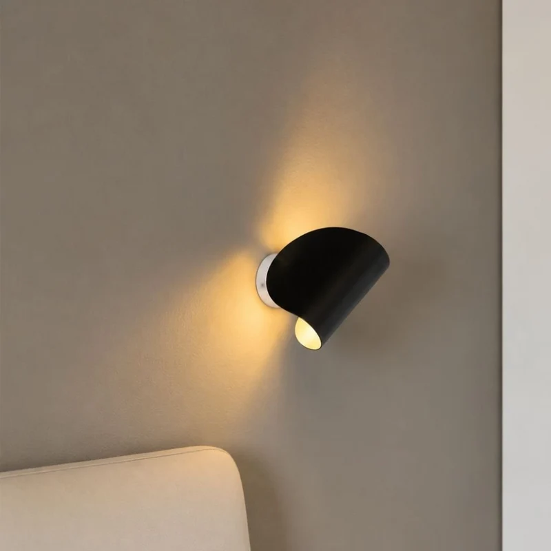 Aluminium Wandlamp Draaibaar Boven Beneden LED G4 Fitting Zwart Wit Rood Navy Moderne Wandverlichting | Sansoti