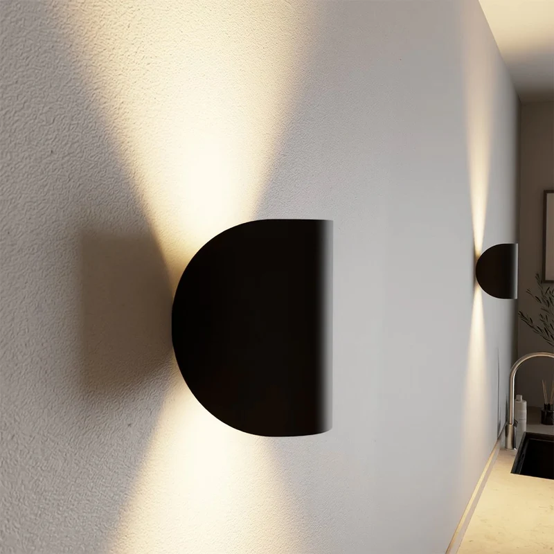 Aluminium Wandlamp Draaibaar Boven Beneden LED G4 Fitting Zwart Wit Rood Navy Moderne Wandverlichting | Sansoti