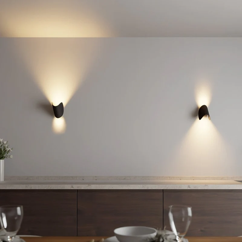 Aluminium Wandlamp Draaibaar Boven Beneden LED G4 Fitting Zwart Wit Rood Navy Moderne Wandverlichting | Sansoti