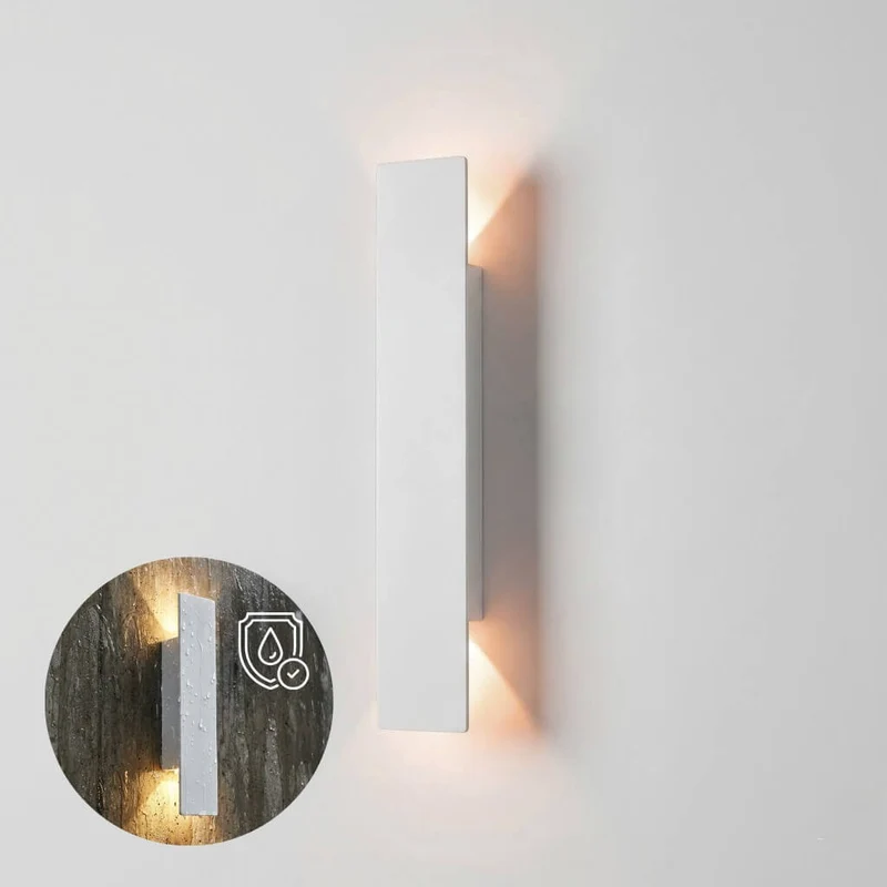 Aluminium LED Wandlamp Buiten Weerbestendig IP65 Warm en Koud Wit Buitenverlichting voor Tuin Terras Entree | Sansoti