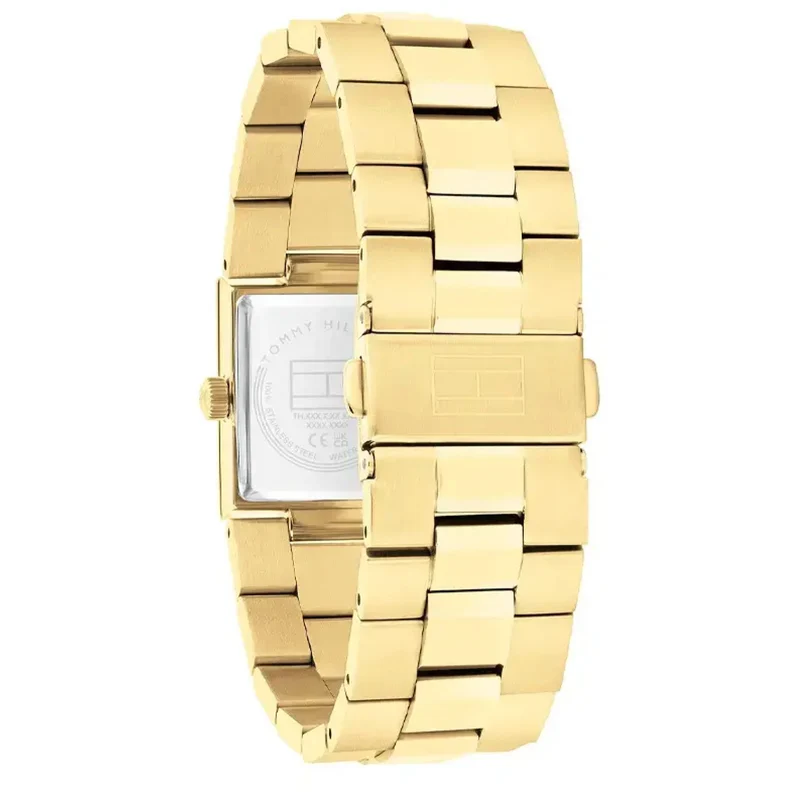 Tommy Hilfiger TH1782787 Damen Armbanduhr Gold • Mineralglas • Schlankes Quarzwerk
