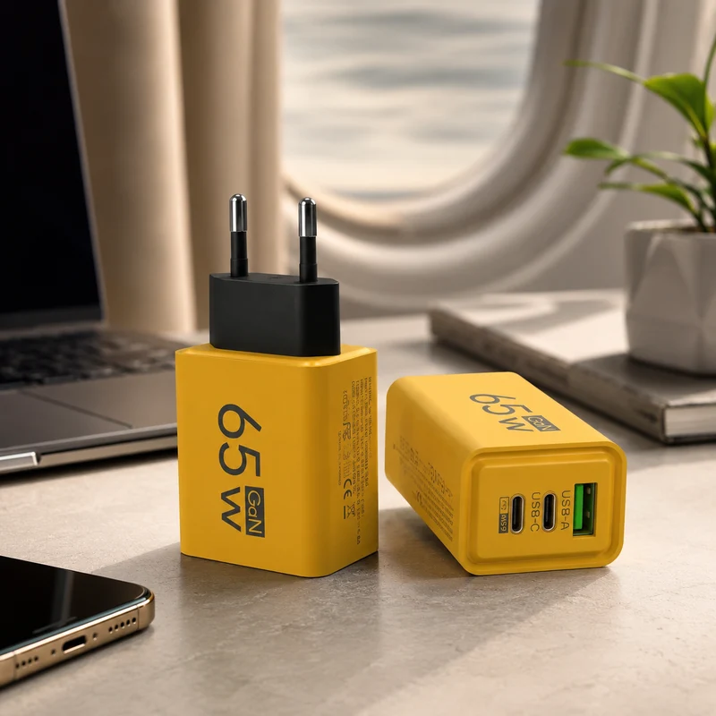Compacte Wandlader met 6 Poorten USB-C USB-A Snelladen voor Telefoon Tablet Laptop Reisadapter GaN Thuiskantoor | Sansoti