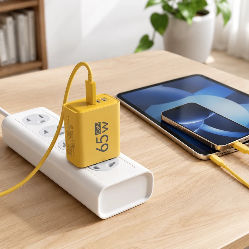 Compacte Wandlader met 6 Poorten USB-C USB-A Snelladen voor Telefoon Tablet Laptop Reisadapter GaN Thuiskantoor | Sansoti