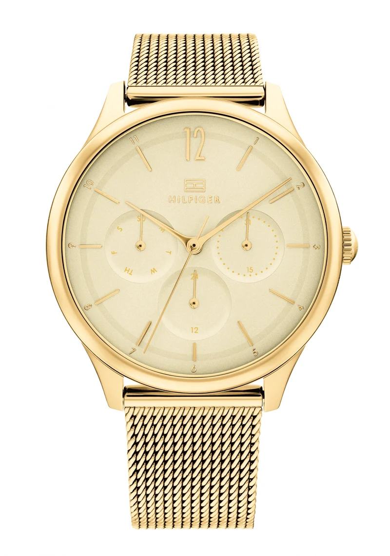Tommy Hilfiger Layla Damenuhr Gold • Quarzwerk • Elegantes Damendesign