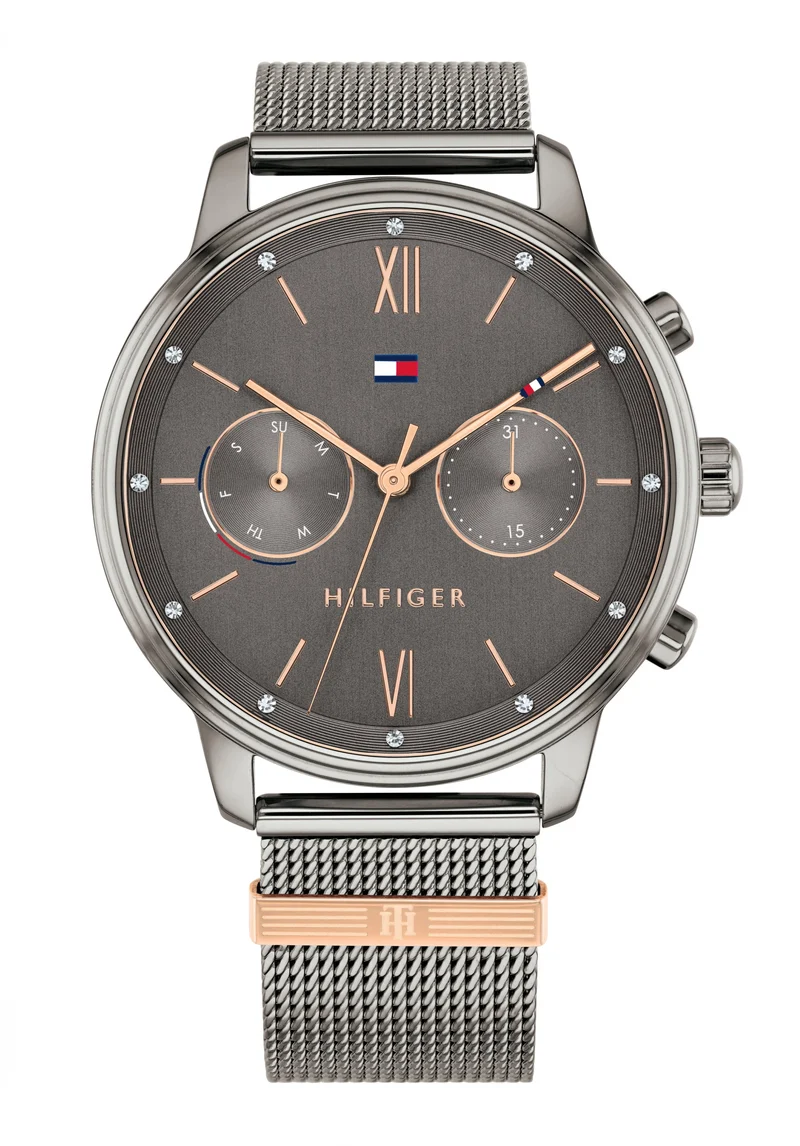 Tommy Hilfiger Blake Casual Damenuhr Anthrazit • Quarzwerk • Lässiger Casual-Stil