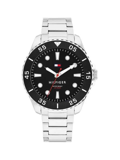 Tommy Hilfiger 1792203 Herrenuhr Silber • Quarzwerk • 10 Bar Wasserdicht