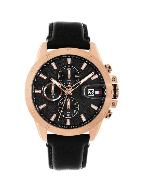 Tommy Hilfiger 1792198 Herrenuhr Silber • Texturiertes Zifferblatt mit Datum • 5 BAR Wasserdicht