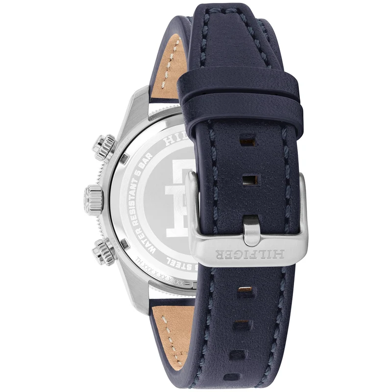 Tommy Hilfiger TH85 1792187 Herren • Chronograph • Blaues Lederarmband
