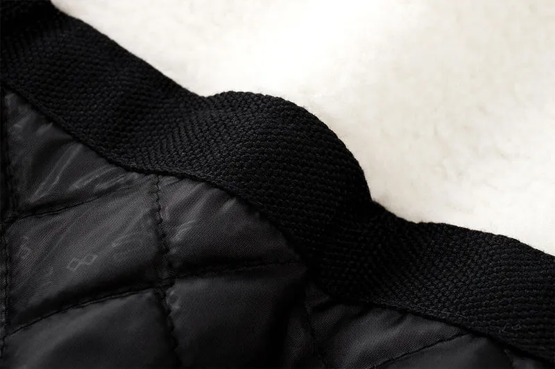 Gewatteerde Winterparka Heren Waterafstotend Afneembare Capuchon Donsblauw Zwart Warme Outdoor Winterjas | Sansoti