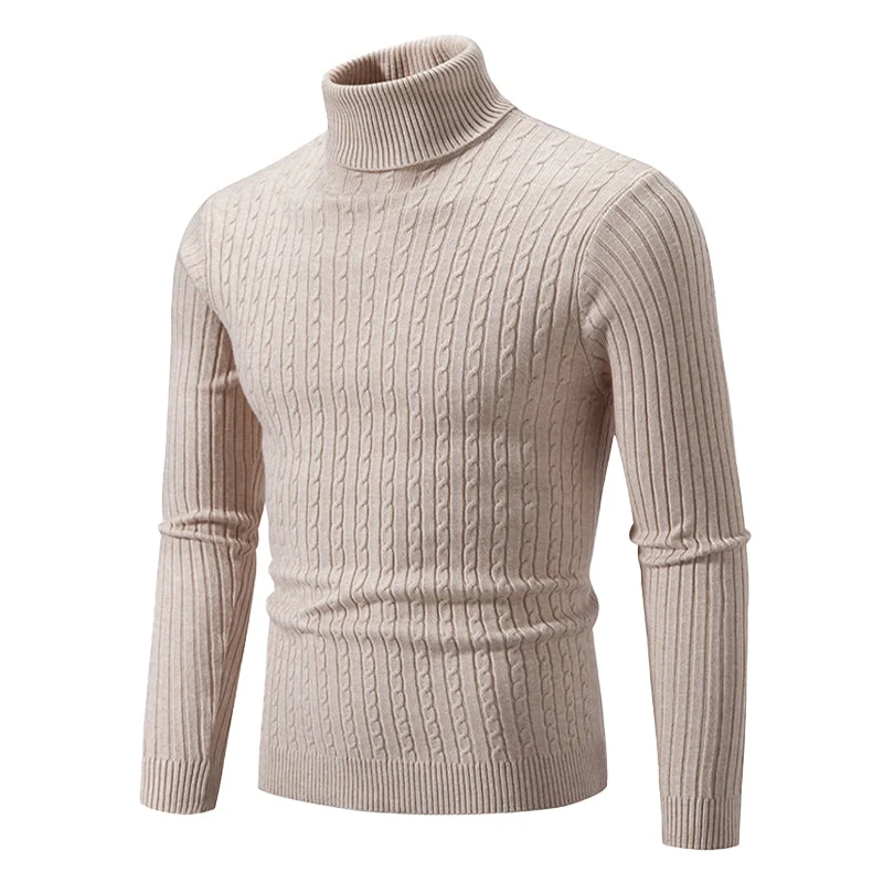 Coltrui met Kabelpatroon – Geribbelde Col – Tijdloze Elegantie – Gestructureerde Mouwen – Dames Trui | Sansoti