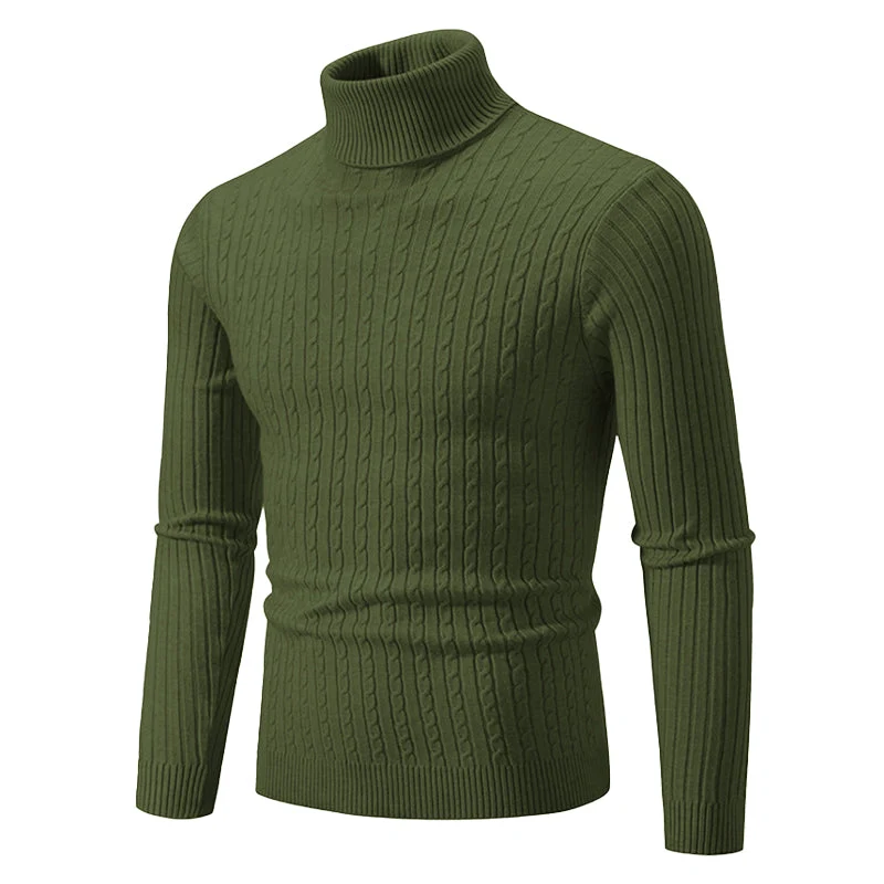 Coltrui met Kabelpatroon – Geribbelde Col – Tijdloze Elegantie – Gestructureerde Mouwen – Dames Trui | Sansoti