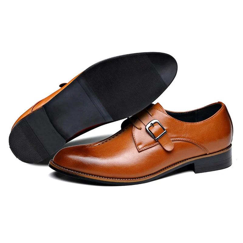 Klassieke Herenschoenen Leer Chocoladebruin Oxford Stijl Waterdicht Krasvast Duurzaam Elegante Look Business | Sansoti
