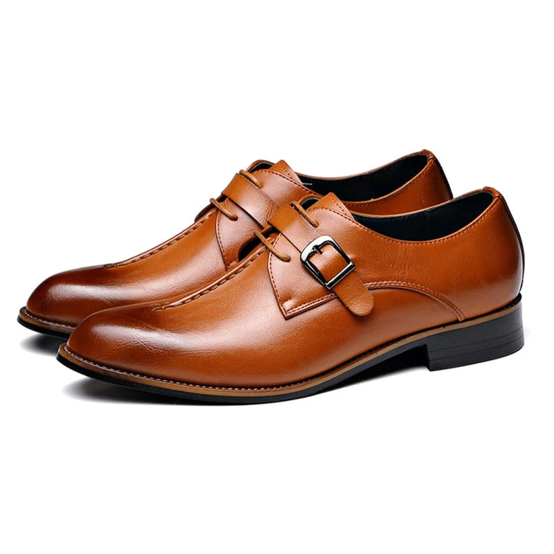 Klassieke Herenschoenen Leer Chocoladebruin Oxford Stijl Waterdicht Krasvast Duurzaam Elegante Look Business | Sansoti