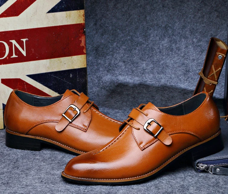 Klassieke Herenschoenen Leer Chocoladebruin Oxford Stijl Waterdicht Krasvast Duurzaam Elegante Look Business | Sansoti