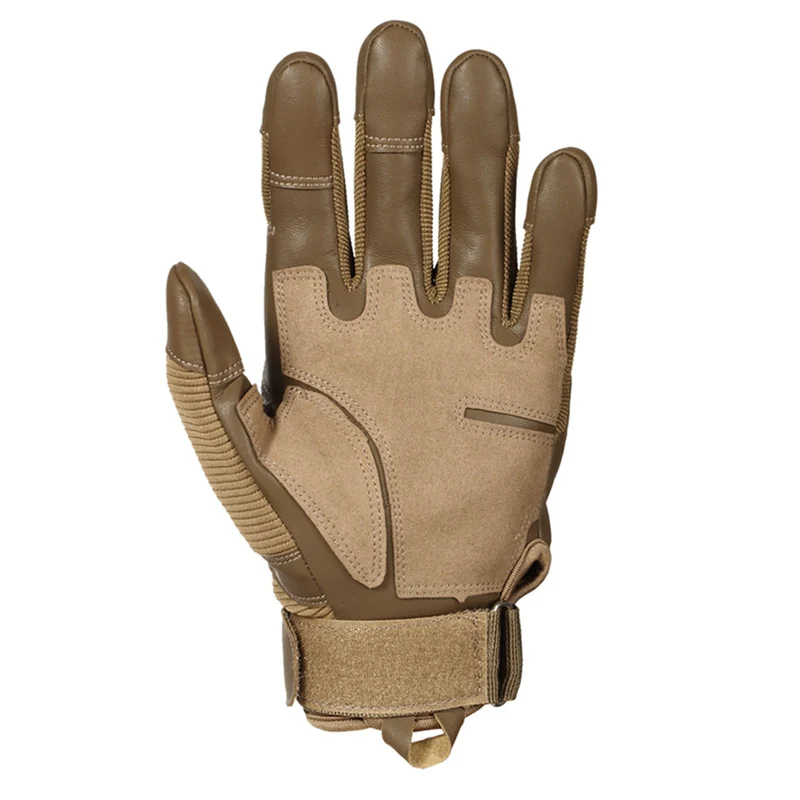 Tactische Handschoenen Kunstleer Katoen Khaki Outdoor Camping Werk Bescherming Vingergrip Veiligheid | Sansoti