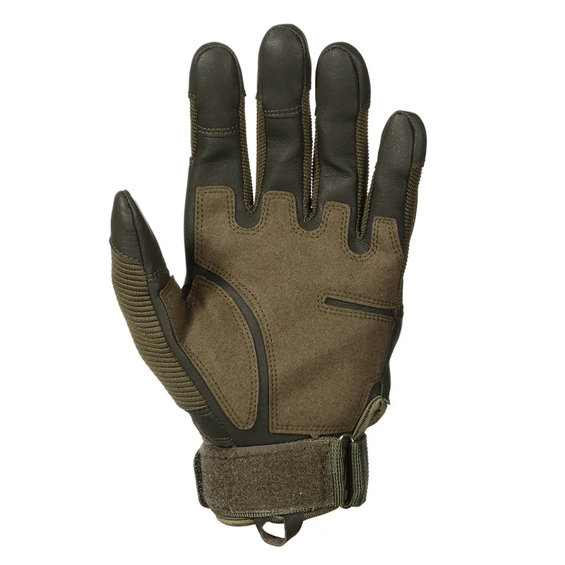 Tactische Handschoenen Leer Katoen Outdoor Groen Survival Klussen Tuin Werkhandschoenen Anti-Slip Grip S M L XL | Sansoti