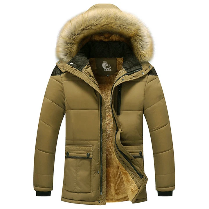 Gewatteerde Winterparka Dames Heren Polyester Fleece Afneembare Capuchon Winddicht Waterdicht Outdoor | Sansoti