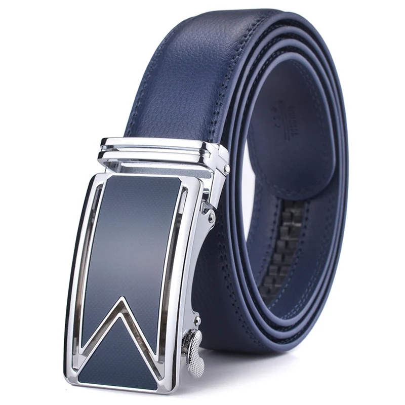 Leren Riem Heren Volnerf Rundleer Navy Blauw Waterdicht Krasbestendig Klassiek Design 110-130cm Elegante Broekriem | Sansoti