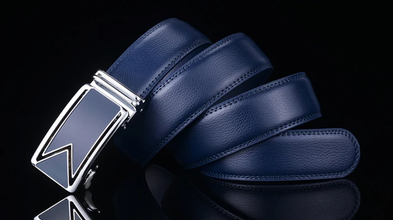 Leren Riem Heren Volnerf Rundleer Navy Blauw Waterdicht Krasbestendig Klassiek Design 110-130cm Elegante Broekriem | Sansoti