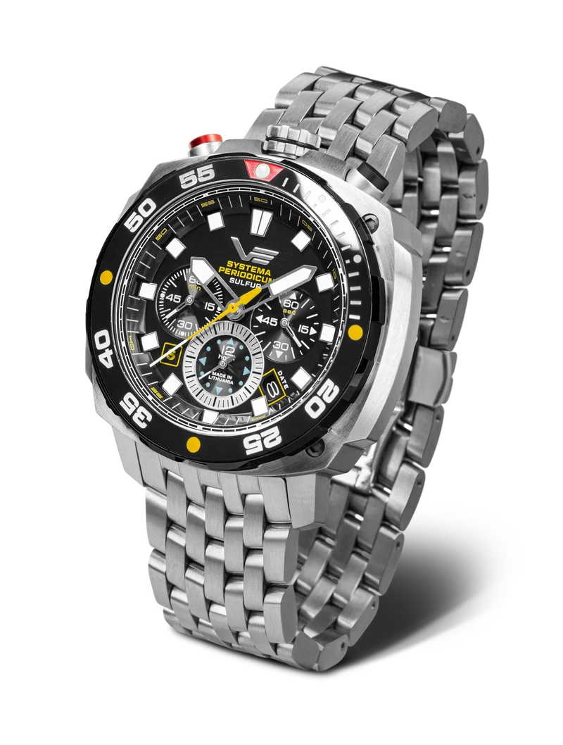 Vostok Europe Systema Periodicum VK67-650E725 Herrenuhr • 20 Bar Wasserdicht • Bullhead-Design