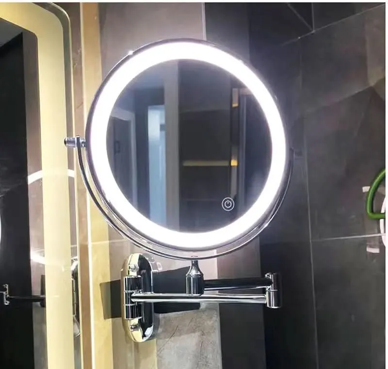 Vergrotende Spiegel LED Oplaadbaar Dimbaar Make-up Badkamer Cosmeticaspiegel Rond 20cm | Sansoti