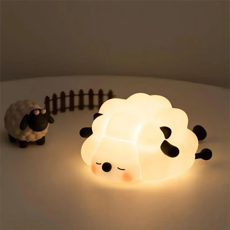 Nachtlampje Kinderen Siliconen BPA-vrij Oplaadbaar Dimbaar Warm Licht Baby Peuter Slaapkamer | Sansoti
