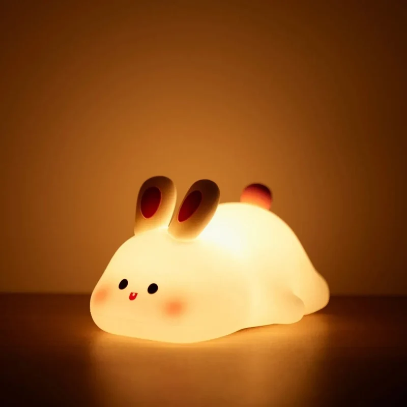 Nachtlampje Kinderen Siliconen BPA-vrij Oplaadbaar Dimbaar Warm Licht Baby Peuter Slaapkamer | Sansoti