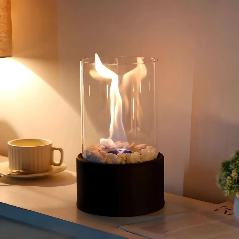 Tafelhaard Bioethanol Rookvrij Glas Modern Sfeervol Binnen Buiten | Sansoti