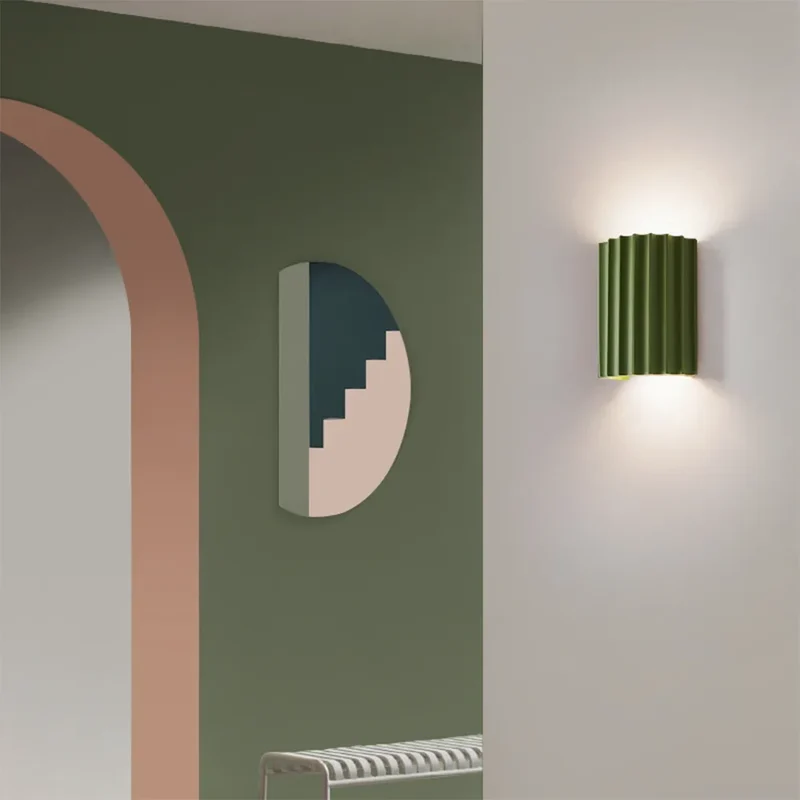 Wandlamp Resin Halfrond Minimalistisch G9 LED Slaapkamer Hal Woonkamer Modern | Sansoti