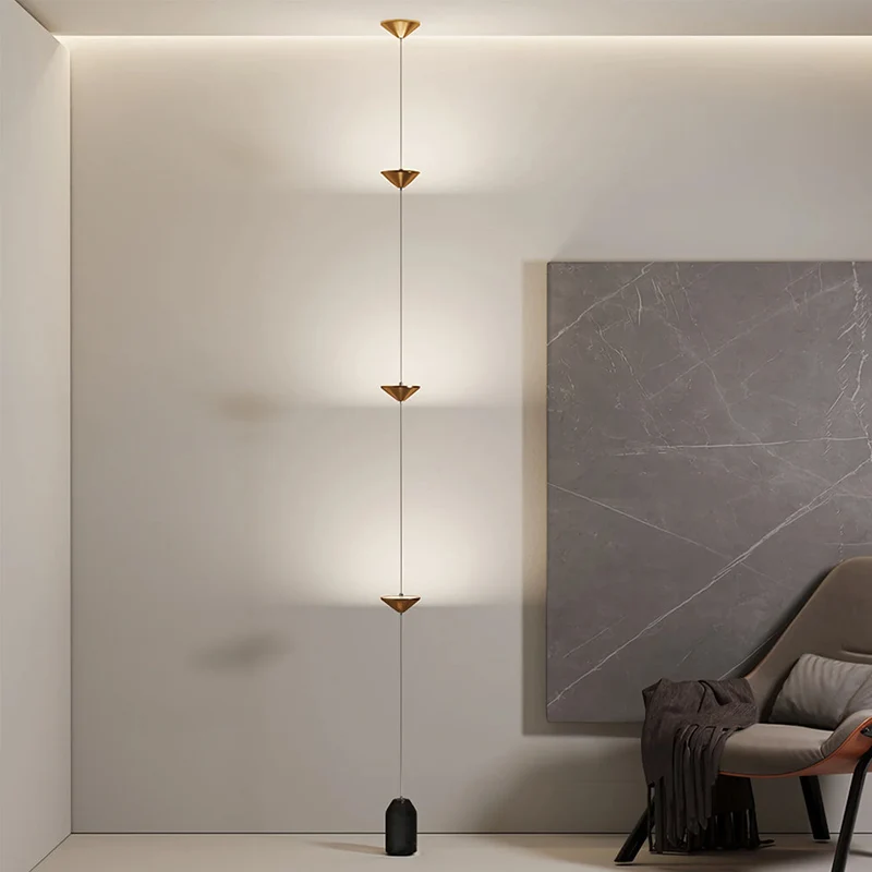 Hanglamp Kegel Metaal Marmer Vloerlamp LED Minimalistisch Woonkamer Slaapkamer Hal | Sansoti