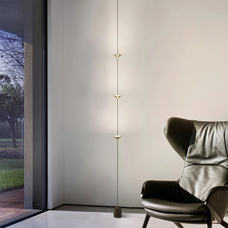 Hanglamp Kegel Metaal Marmer Vloerlamp LED Minimalistisch Woonkamer Slaapkamer Hal | Sansoti