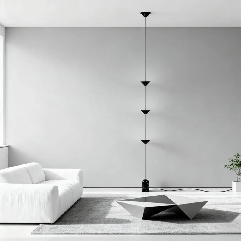 Hanglamp Kegel Metaal Marmer Vloerlamp LED Minimalistisch Woonkamer Slaapkamer Hal | Sansoti