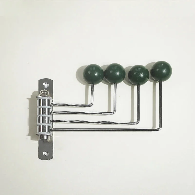 Wandkapstok Metaal Retro 3 of 4 Haken Zwart Wit Groen Rood Hal Slaapkamer | Sansoti