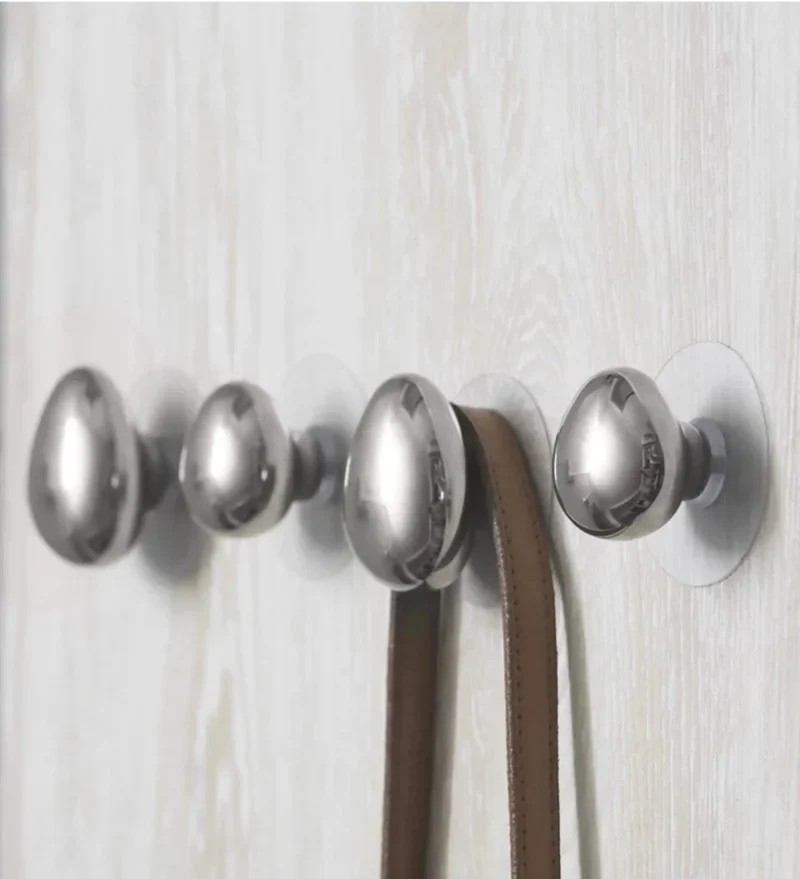 Wandhaak Druppel Chroom Keramiek Zilver Set 2 Stuks Hal Badkamer Modern | Sansoti