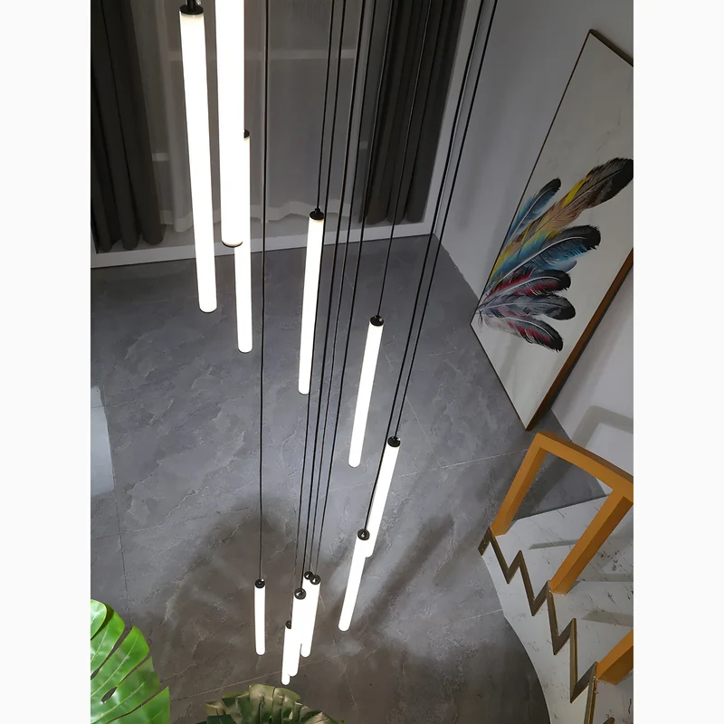Trap Hanglamp Hoog Plafond Spiraal LED Meerdere Lichts Modern | Sansoti