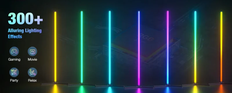 Slimme RGB Vloerlamp 150cm Dream Kleur Dimbaar App Bluetooth | Sansoti