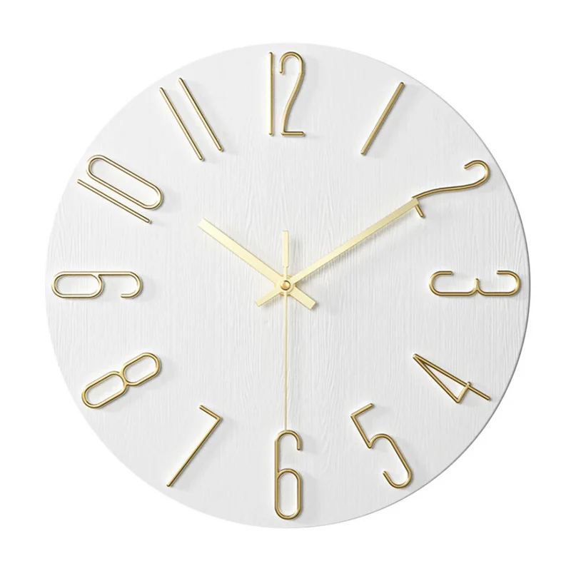 Wandklok Modern Stil Quartz 30cm Kunststof Woonkamer Minimalistisch | Sansoti