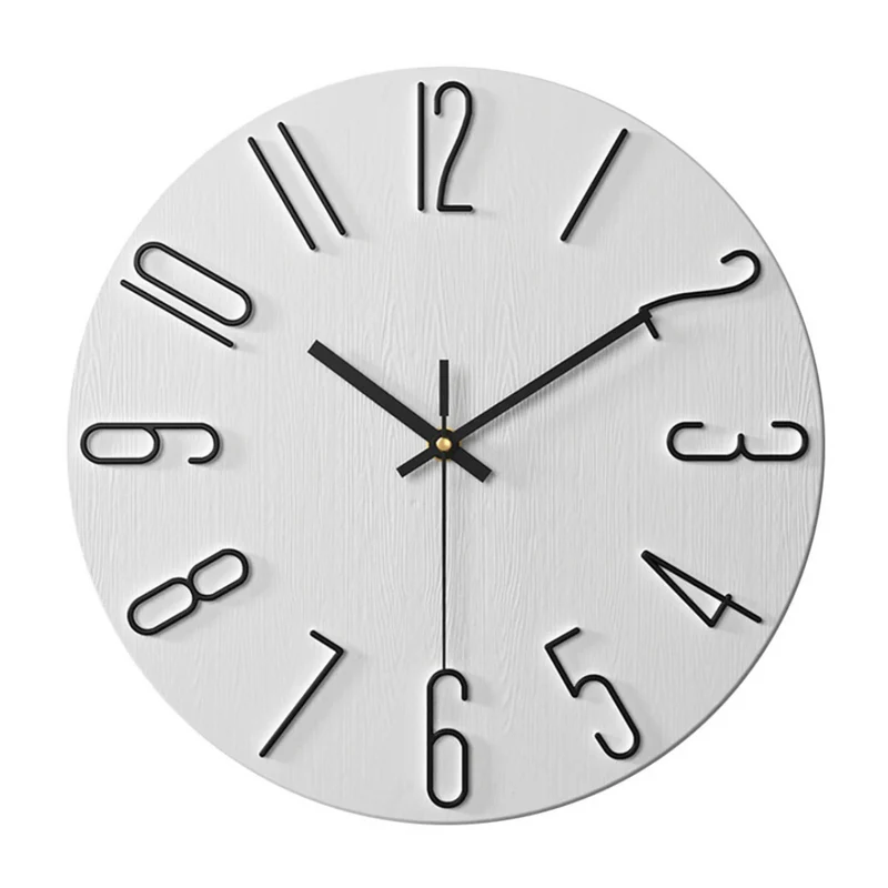 Wandklok Modern Stil Quartz 30cm Kunststof Woonkamer Minimalistisch | Sansoti