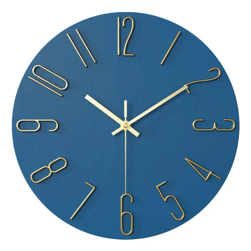 Wandklok Modern Stil Quartz 30cm Kunststof Woonkamer Minimalistisch | Sansoti