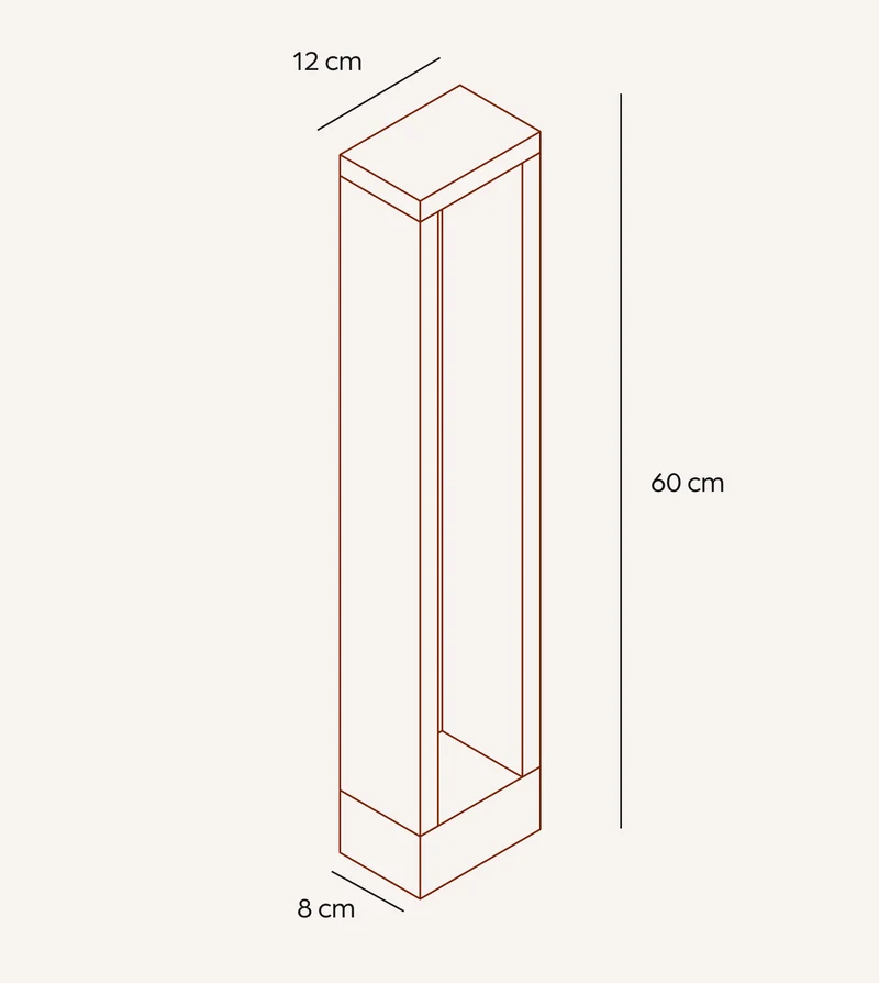 Buitenlamp Paal LED 10W IP65 Aluminium Zwart 60cm Tuin Oprit Pad Modern