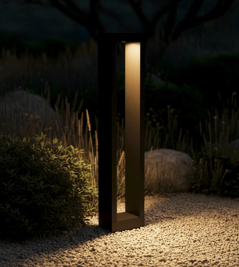 Buitenlamp Paal LED 10W IP65 Aluminium Zwart 60cm Tuin Oprit Pad Modern