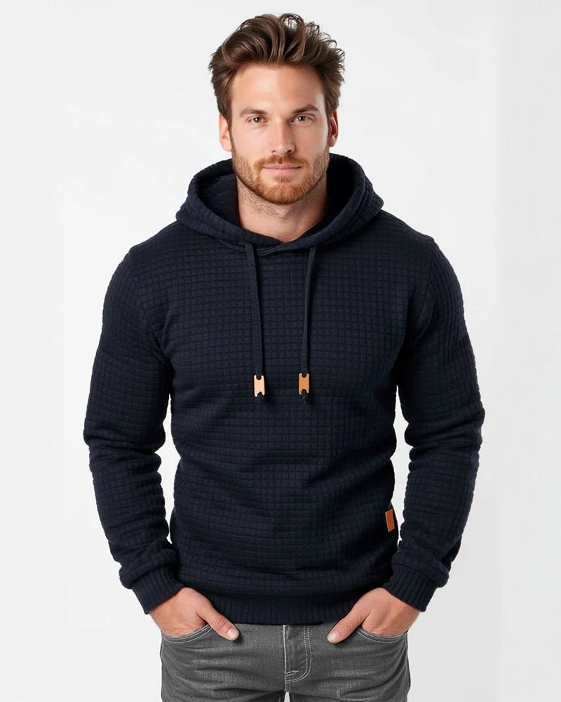 Gebreide Hoodie met Gestructureerd Patroon Slim Fit Capuchontrui voor Heren en Dames Comfortabel Sweatshirt | Sansoti