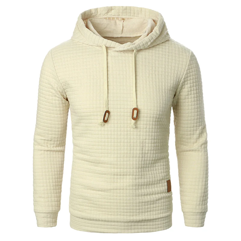 Gebreide Hoodie met Gestructureerd Patroon Slim Fit Capuchontrui voor Heren en Dames Comfortabel Sweatshirt | Sansoti